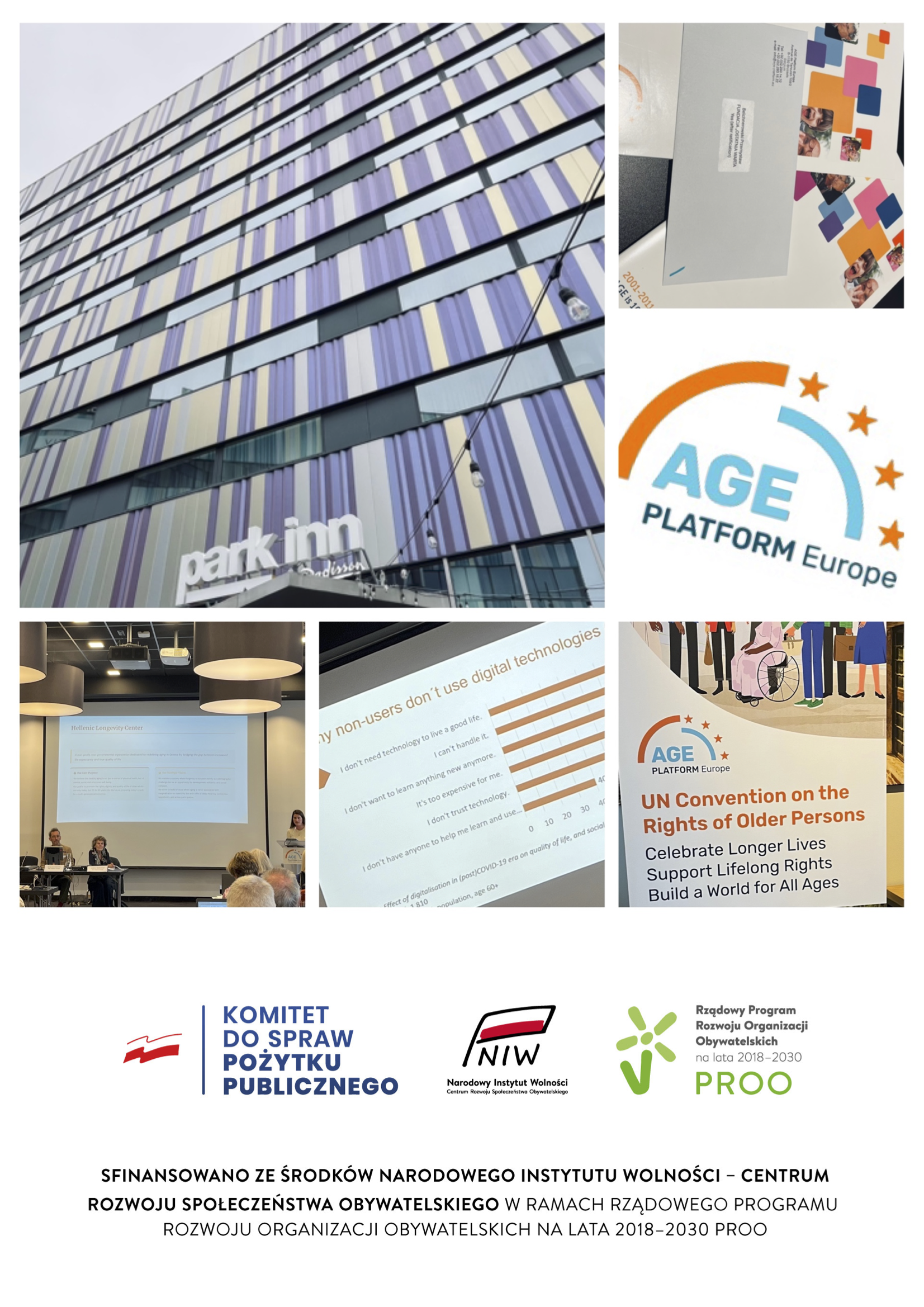 Kolaż zdjęć z Walnego Zgromadzenia AGE Platform Europe